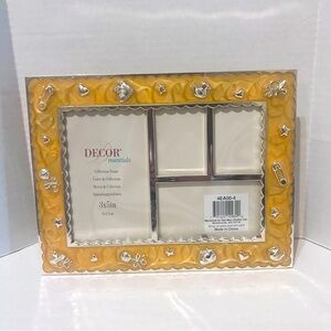 Decor Essentials Enamel Embossed Unisex Baby Picture Frame 4 Photos Nursery